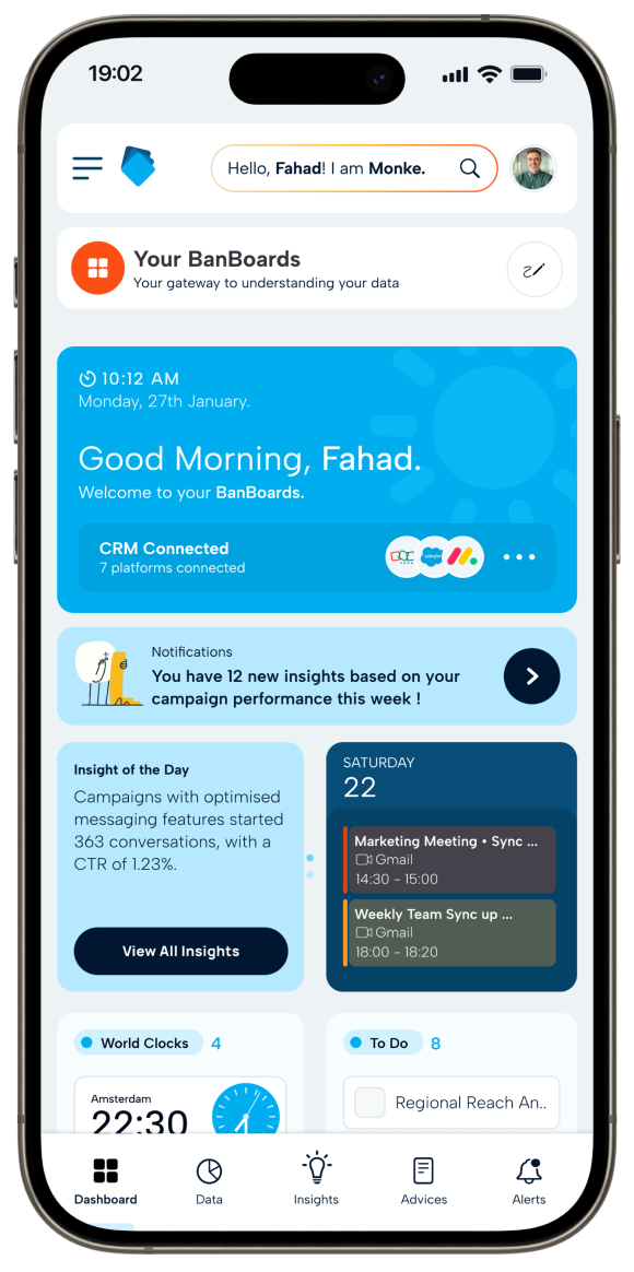 BanBoards mobile dashboard